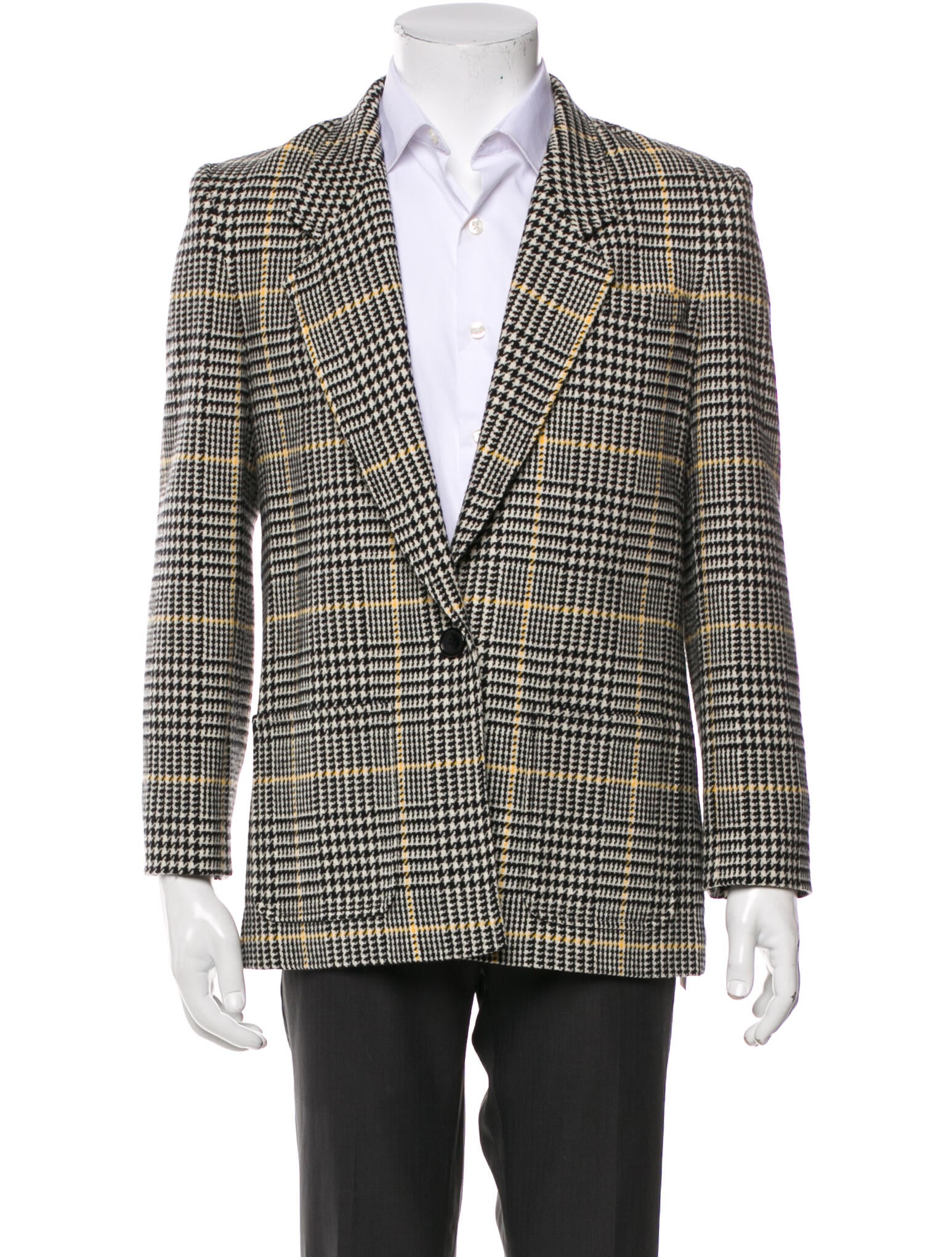 Pendleton Virgin Wool Houndstooth Print Blazer