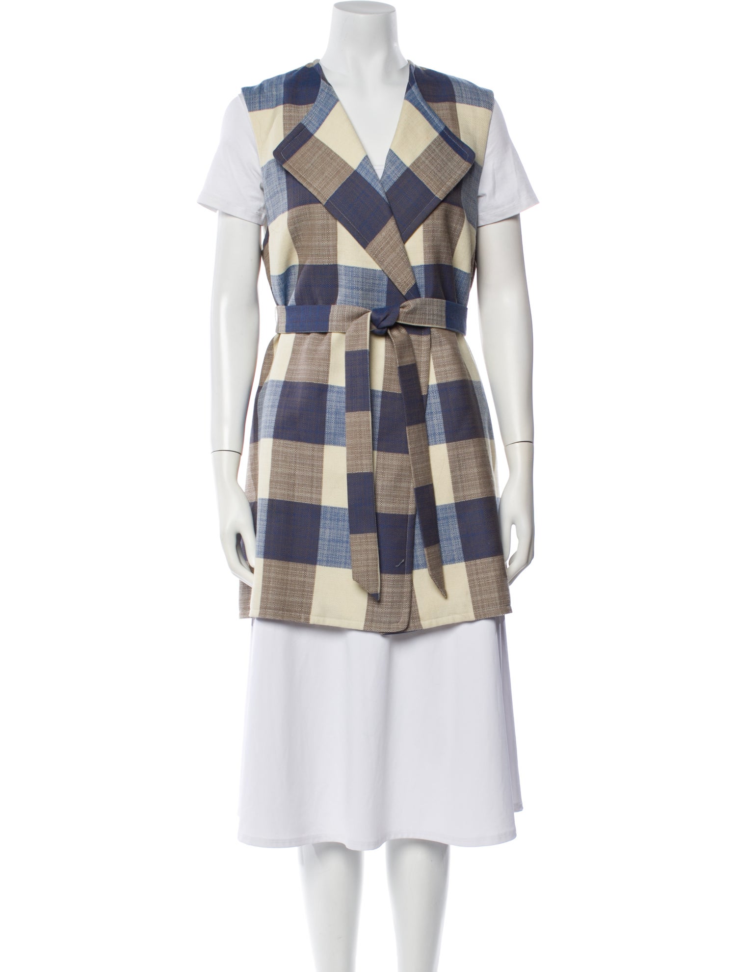 Pendleton Virgin Wool Plaid Print Vest