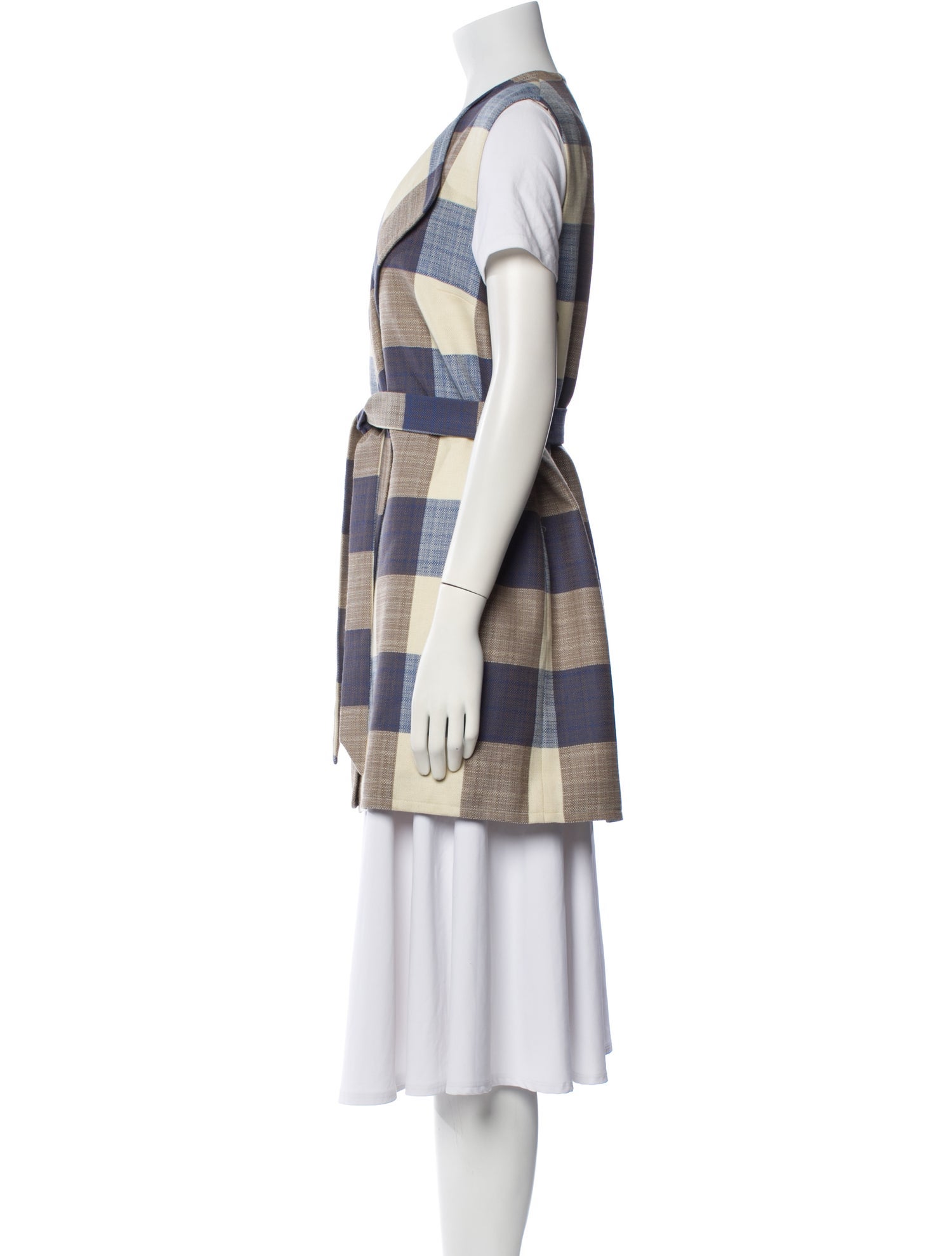 Pendleton Virgin Wool Plaid Print Vest