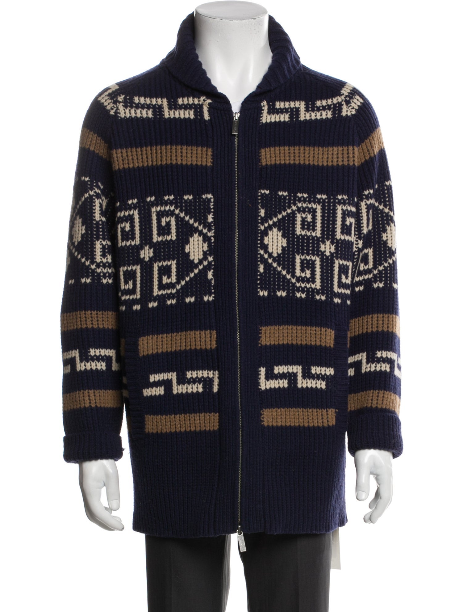 Pendleton Lambswool Printed Cardigan