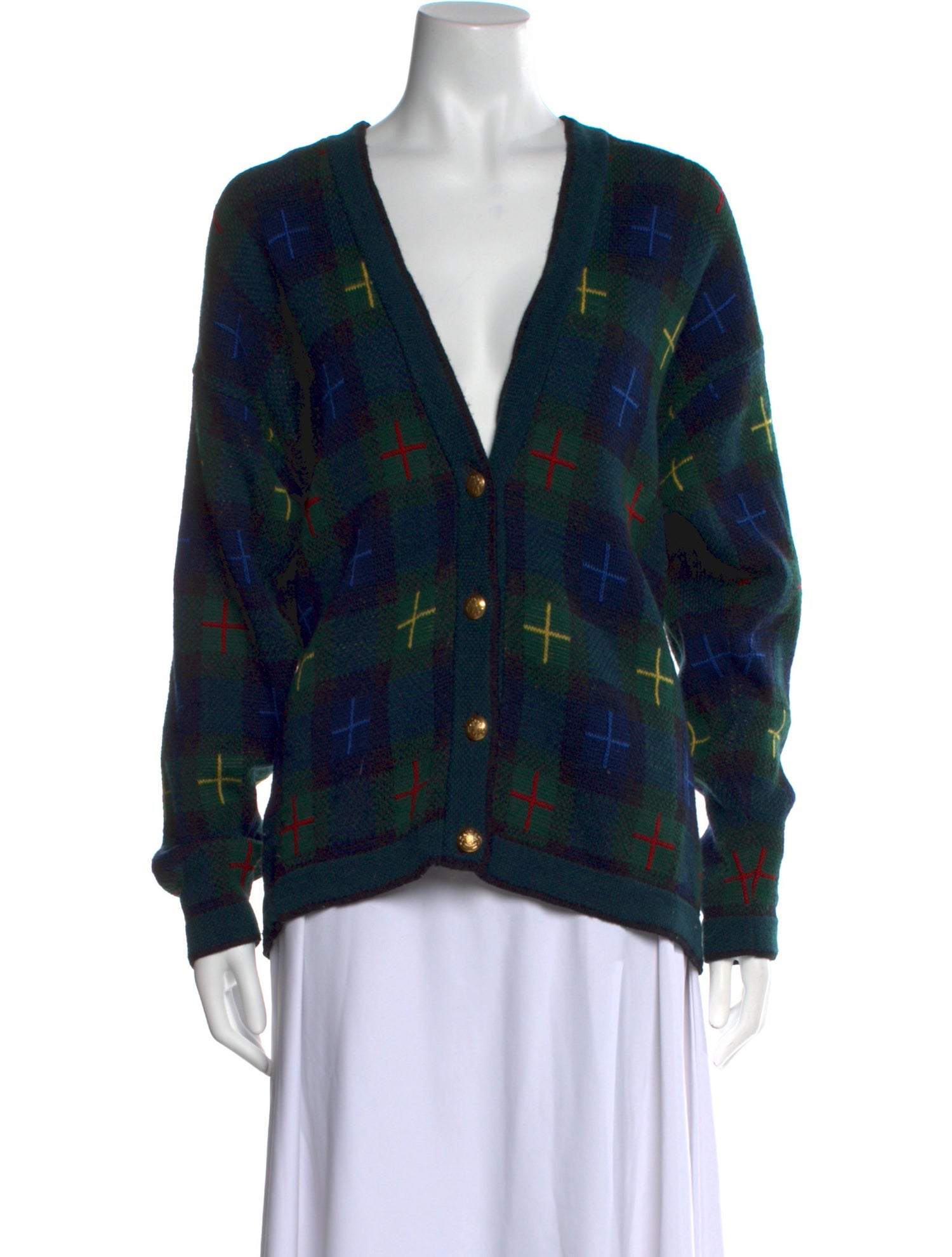 Pendleton Virgin Wool Plaid Print Sweater