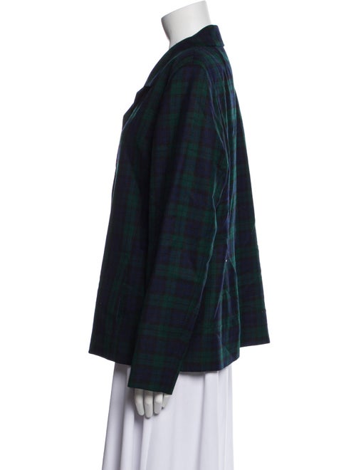 Pendleton Virgin Wool Plaid Print Blazer