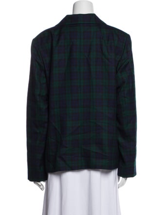 Pendleton Virgin Wool Plaid Print Blazer