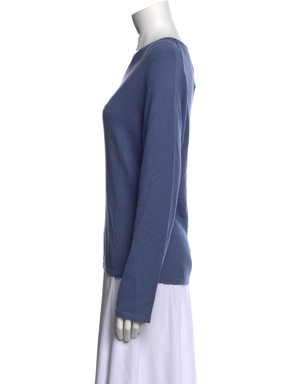 Pendleton Merino Wool Pullover Blue Long Sleeve w… - image 2