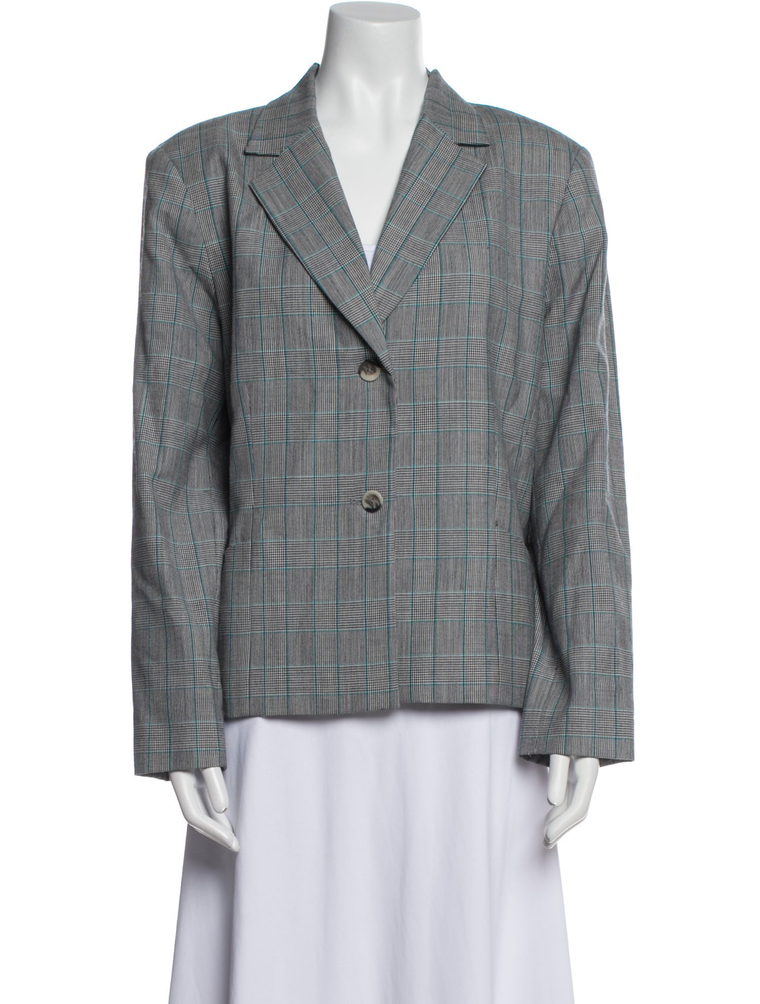 Pendleton Virgin Wool Plaid Print Blazer
