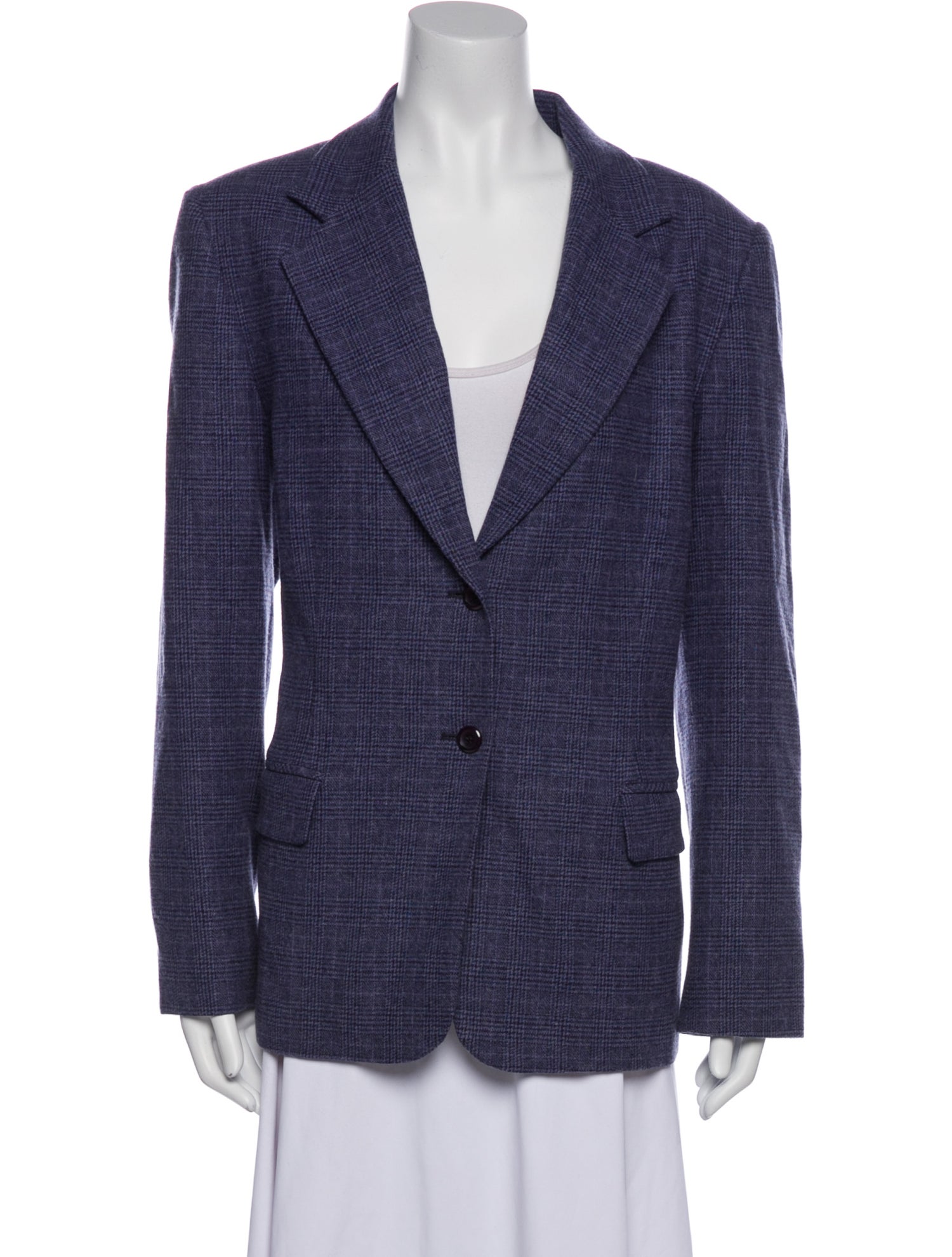 Pendleton Virgin Wool Plaid Print Blazer