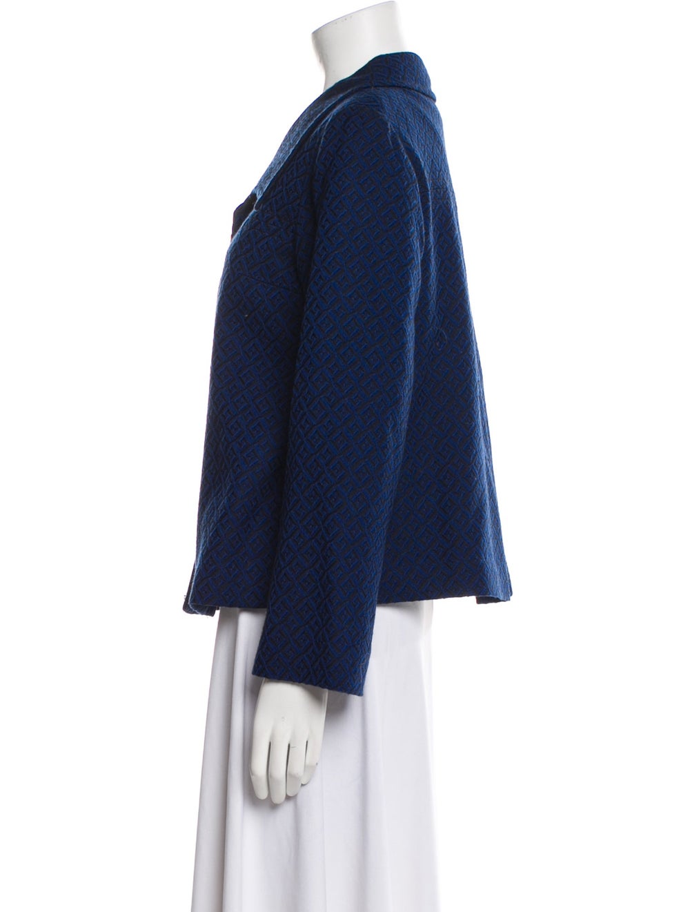 Pendleton Virgin Wool Jacket Blue Pointed Collar … - image 2