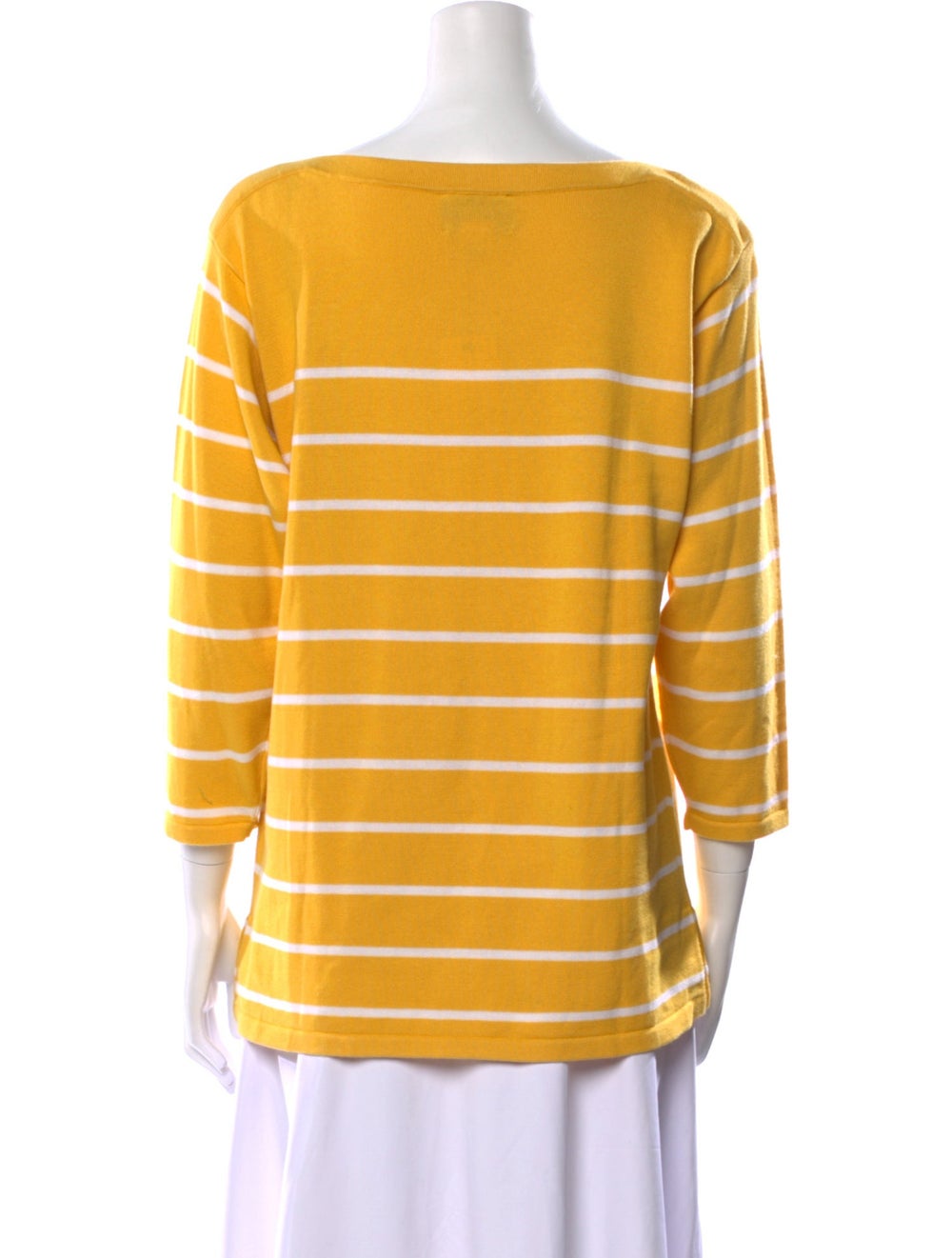 Pendleton Pullover Yellow Striped Long Sleeve wit… - image 3