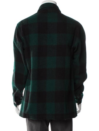 Pendleton Virgin Wool Plaid Print Denim Jacket