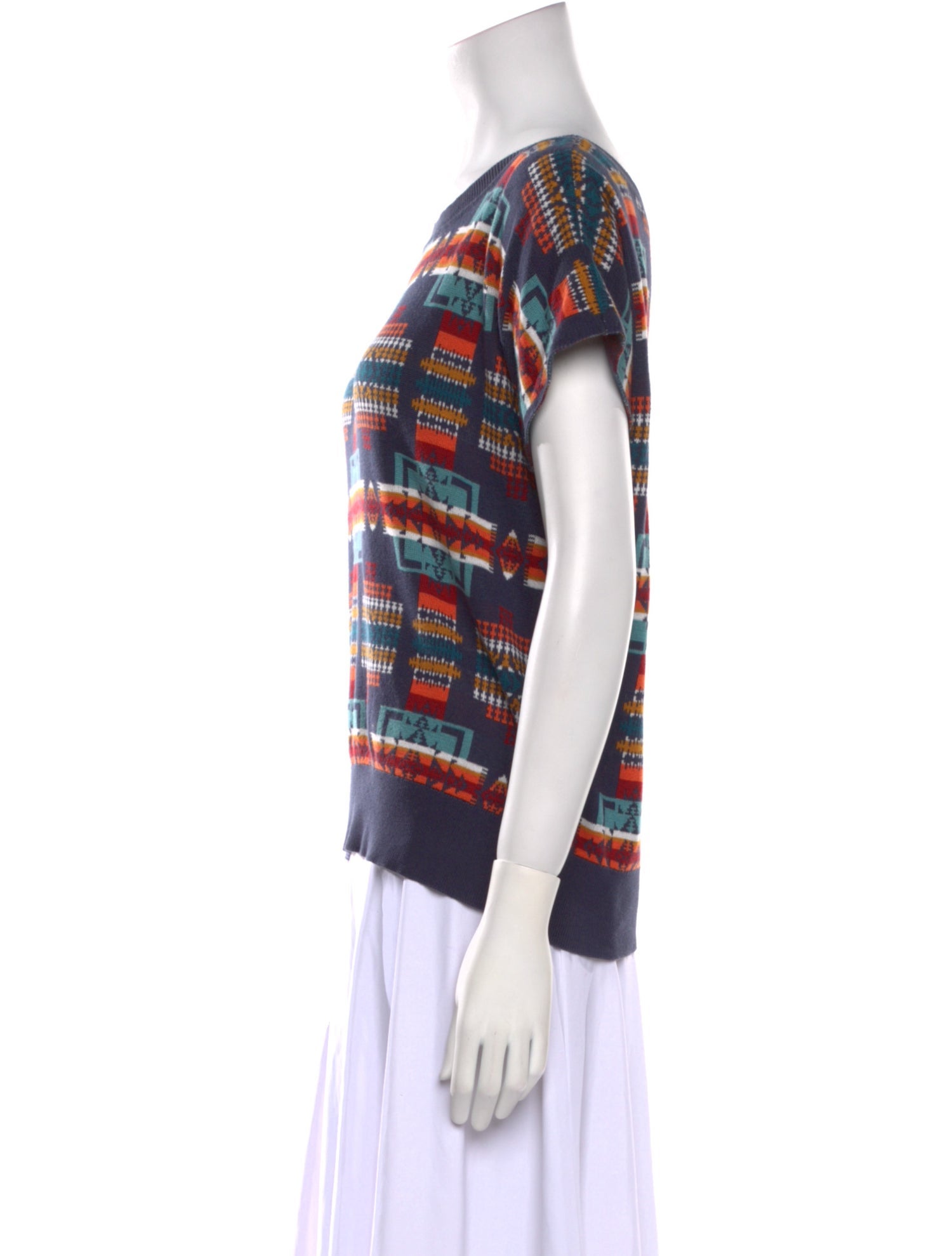 Pendleton Printed Scoop Neck Sweater