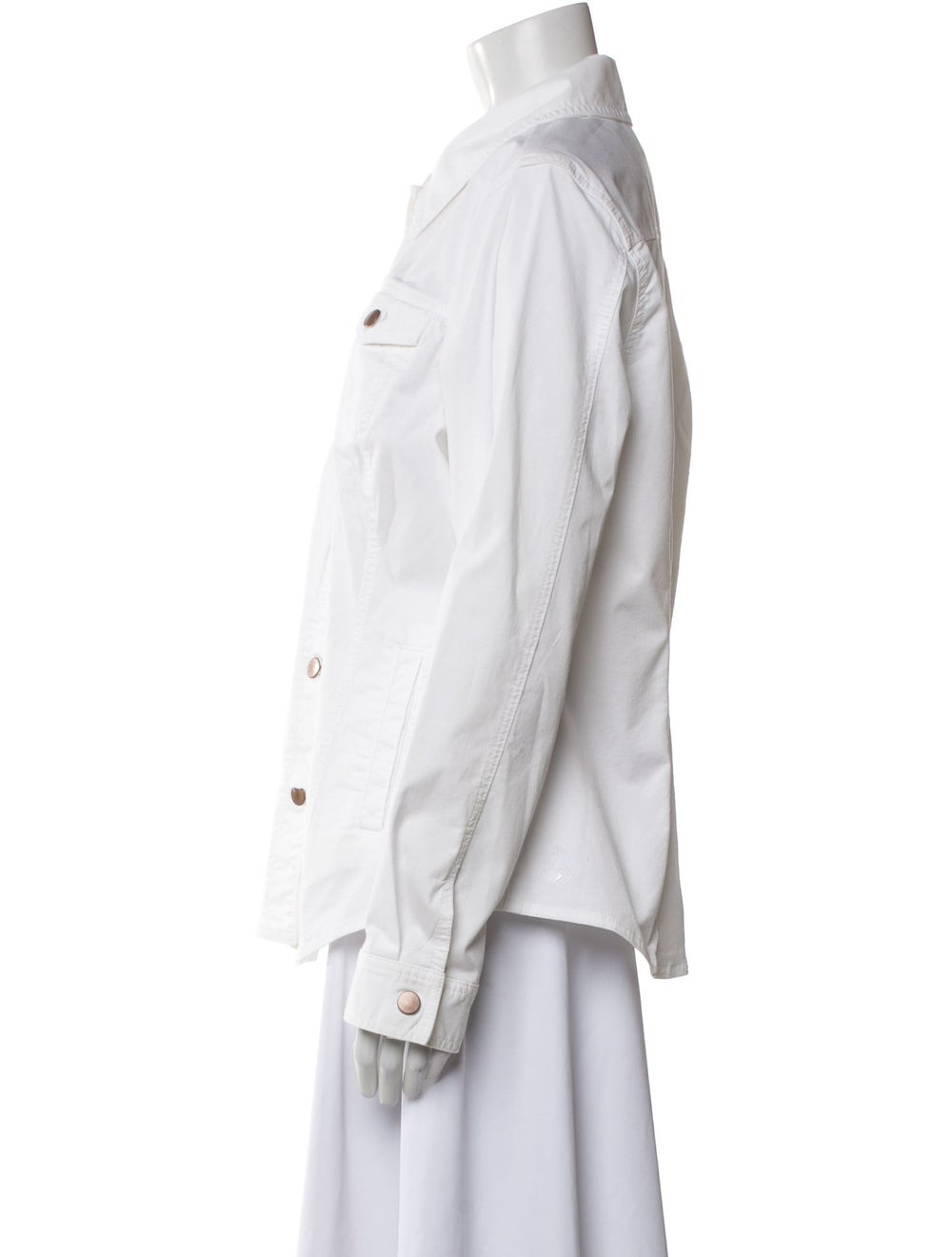 Pendleton Denim Jacket White Pointed Collar Slit … - image 2