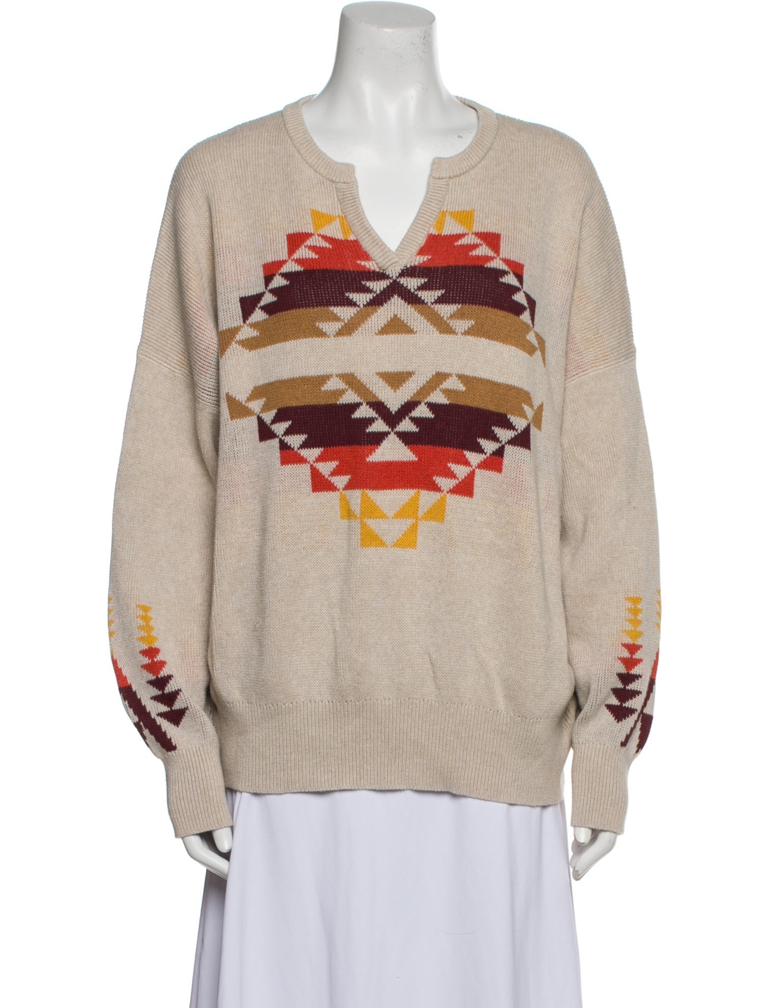 Pendleton Printed V-Neck Sweater