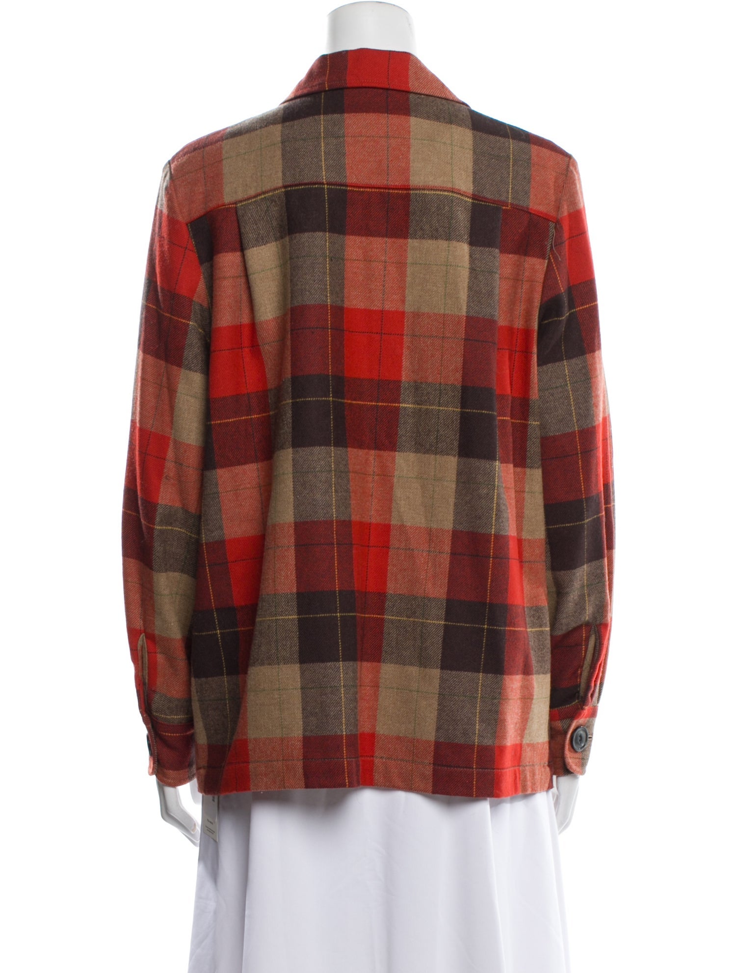 Pendleton Virgin Wool Plaid Print Blazer