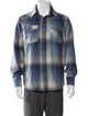 Pendleton Virgin Wool Plaid Print Denim Jacket