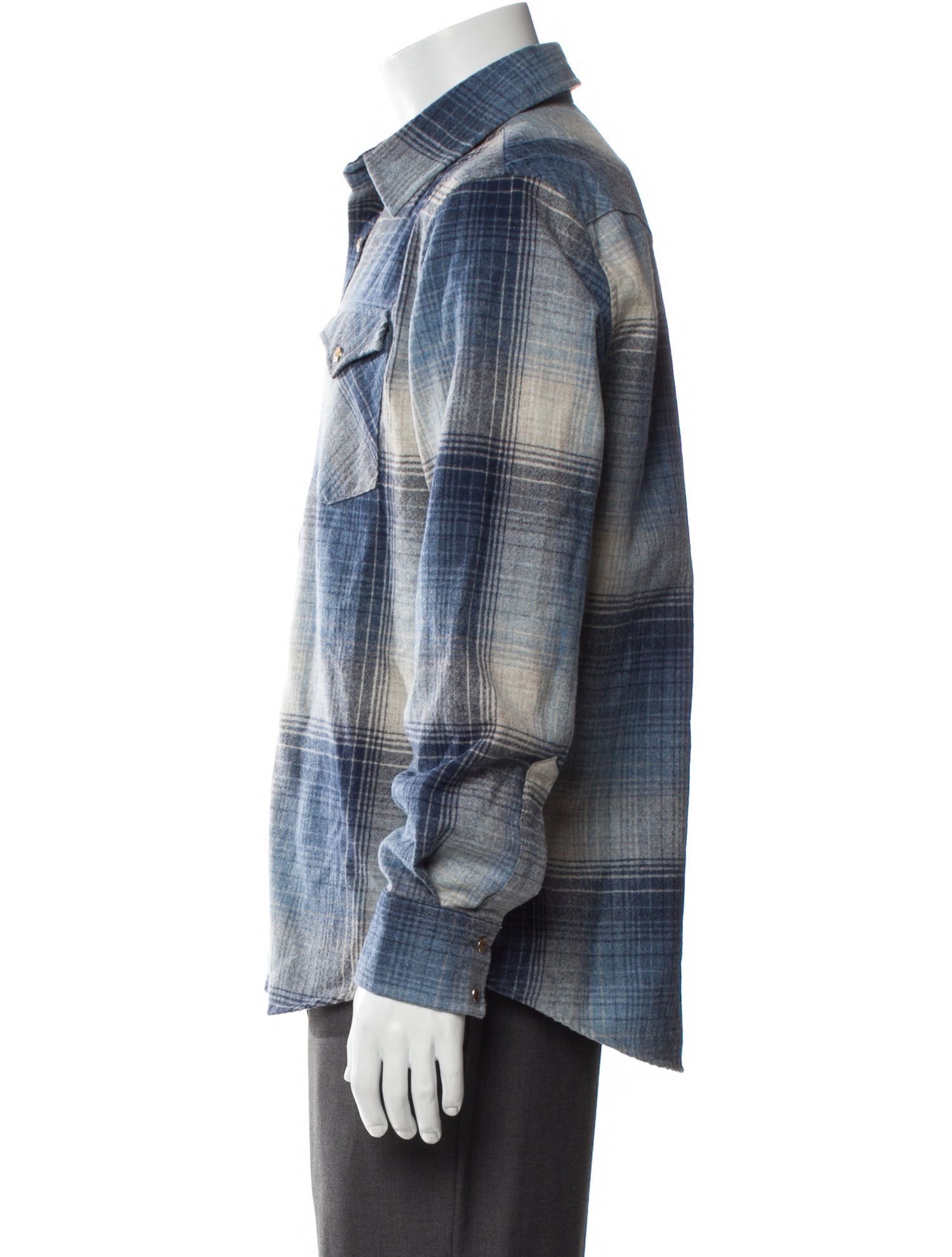 Pendleton Virgin Wool Plaid Print Denim Jacket
