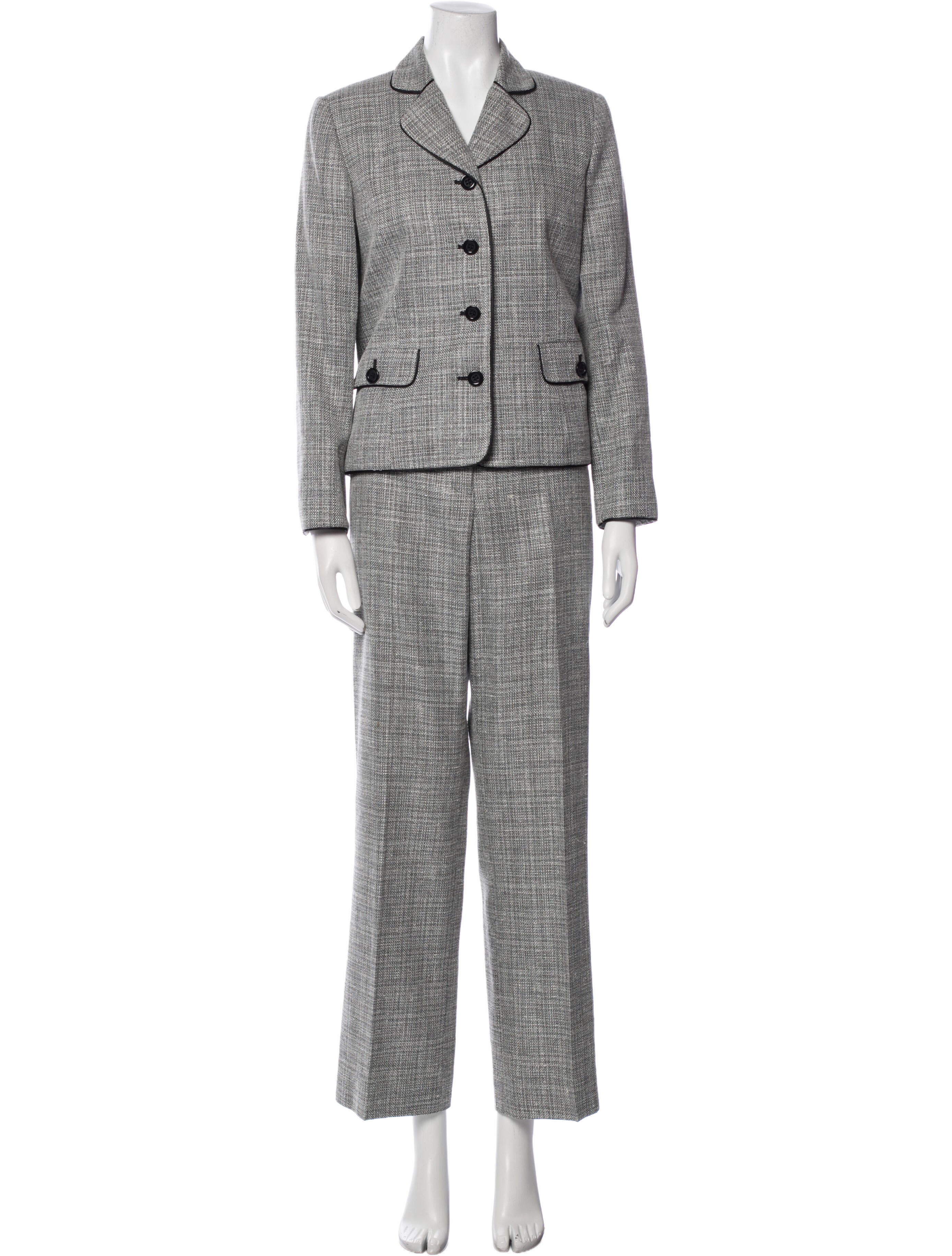 Pendleton Virgin Wool Tweed Pattern Pant Set