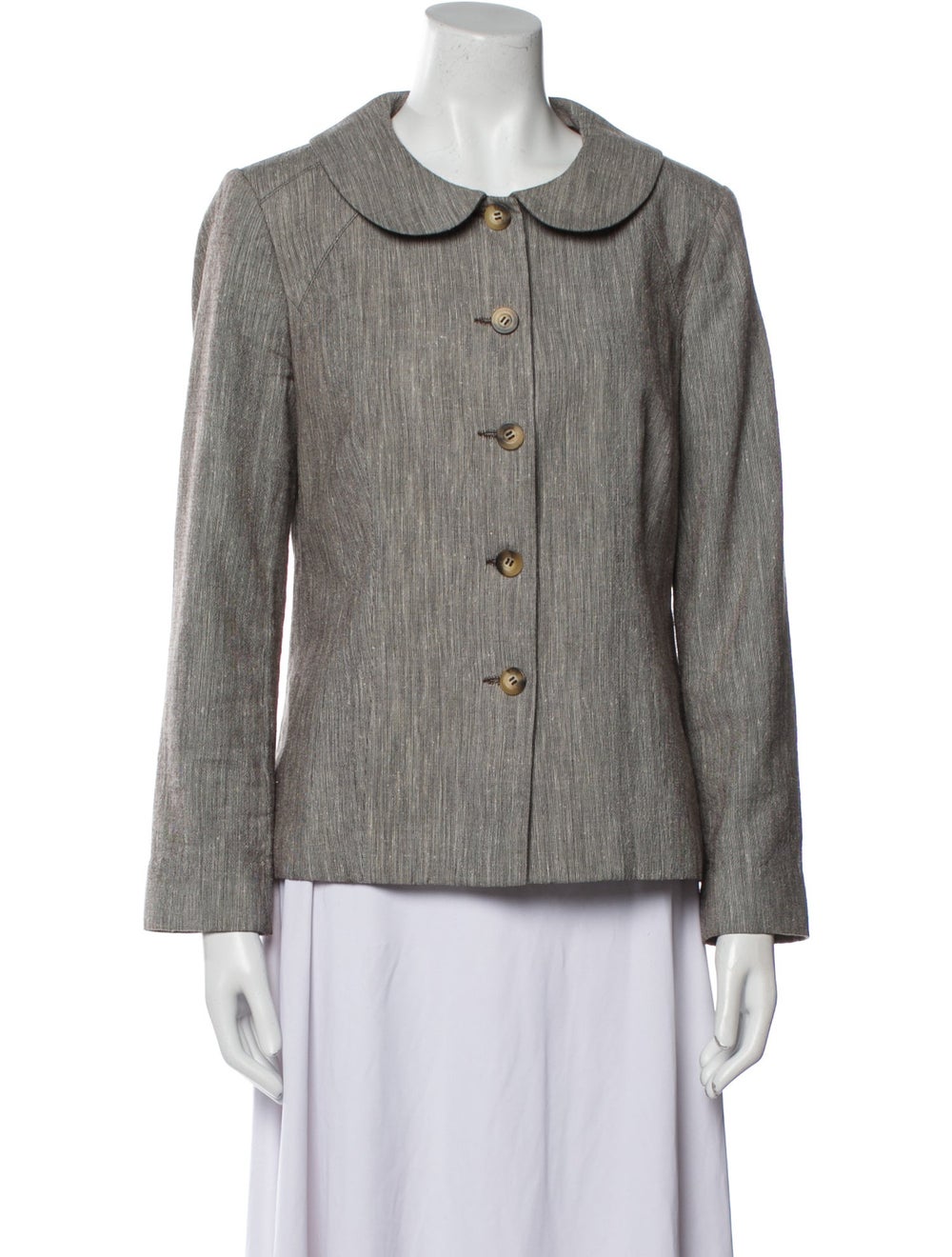 Pendleton Jacket Grey Peter Pan Collar - image 1