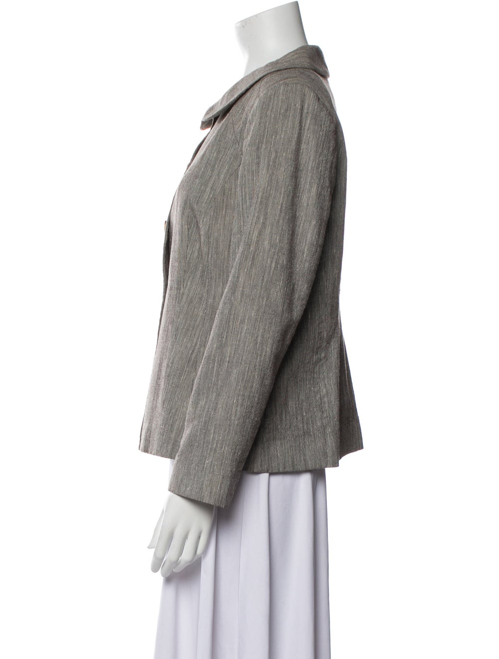 Pendleton Jacket Grey Peter Pan Collar - image 2