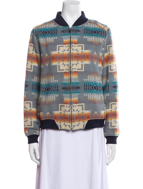 Pendleton Virgin Wool Striped Bomber Jacket
