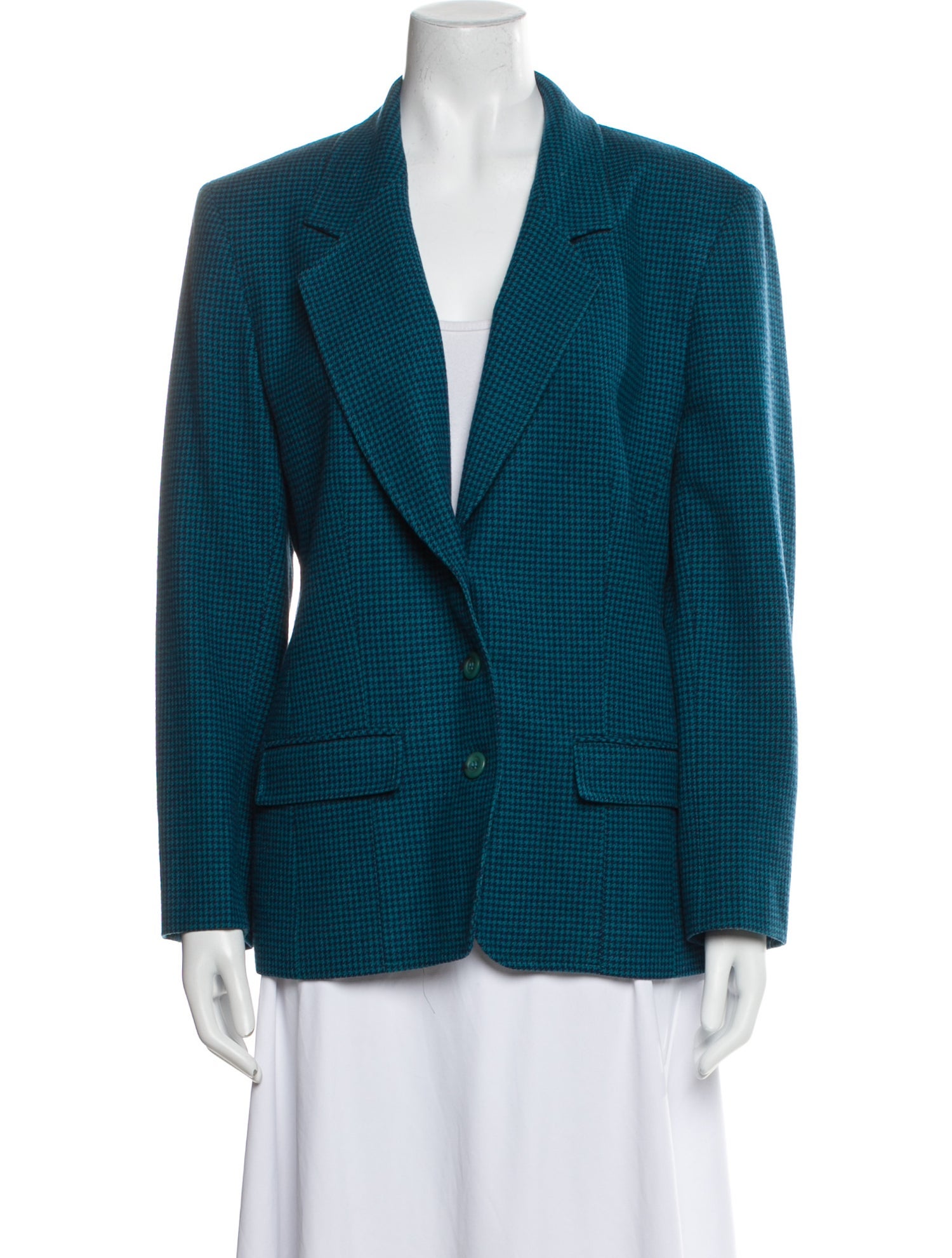 Pendleton Virgin Wool Houndstooth Print Blazer