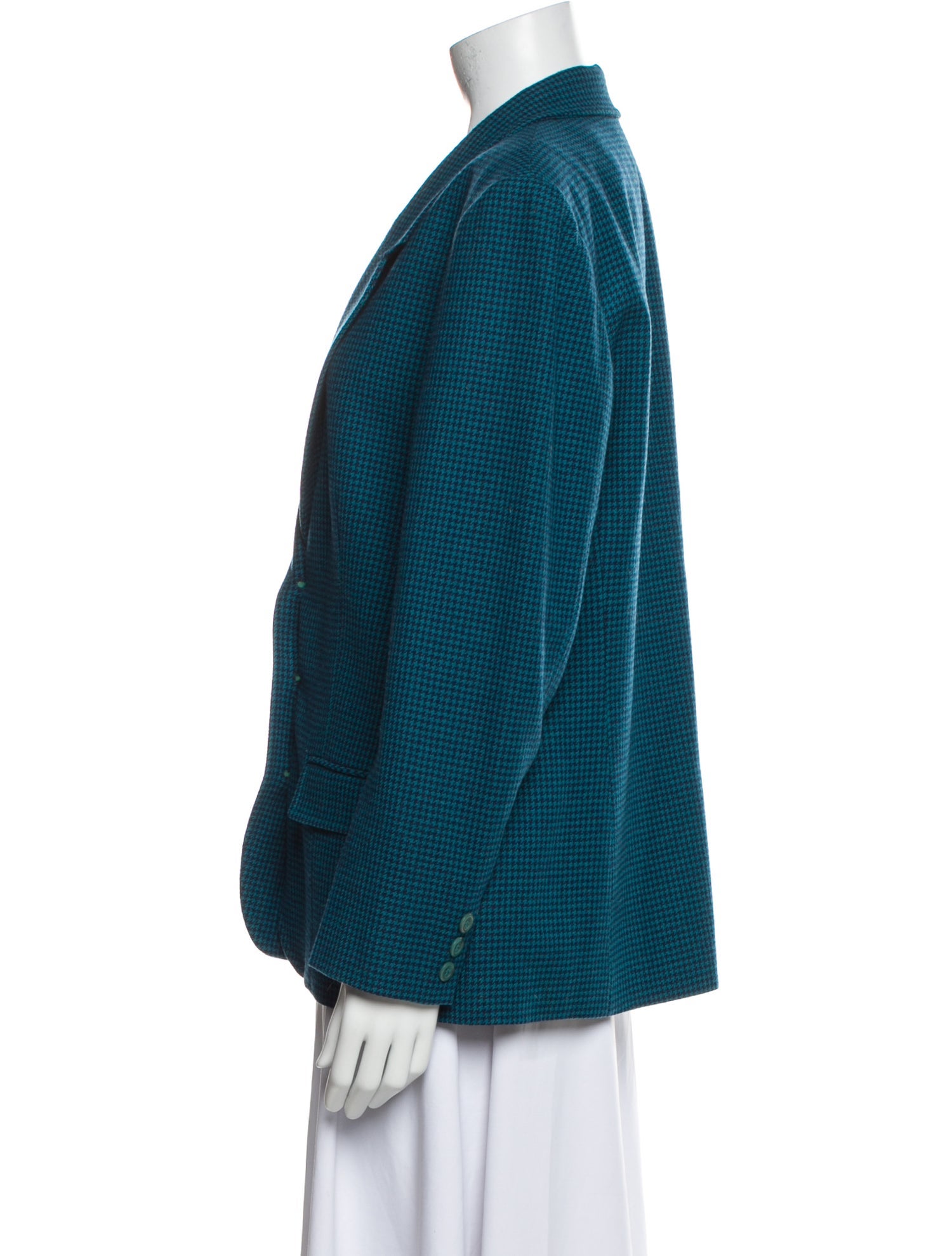 Pendleton Virgin Wool Houndstooth Print Blazer