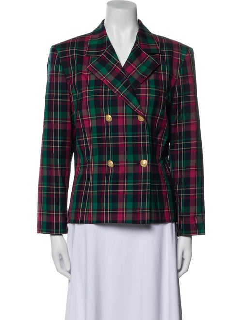 Pendleton Virgin Wool Plaid Print Blazer