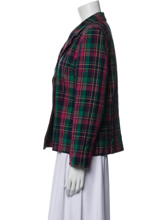 Pendleton Virgin Wool Plaid Print Blazer