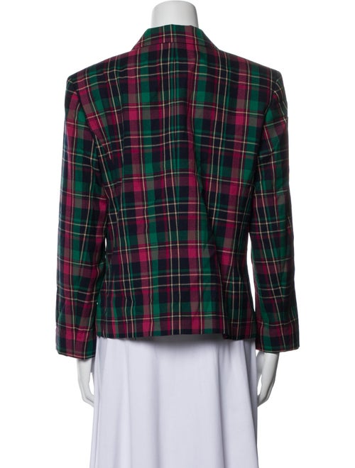 Pendleton Virgin Wool Plaid Print Blazer