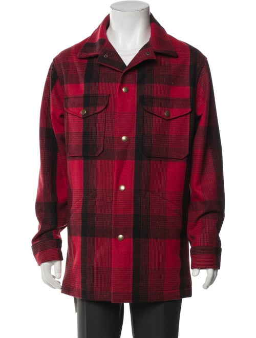 Pendleton Virgin Wool Plaid Print Peacoat