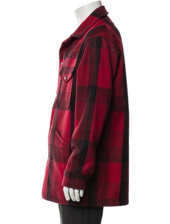 Pendleton Virgin Wool Plaid Print Peacoat
