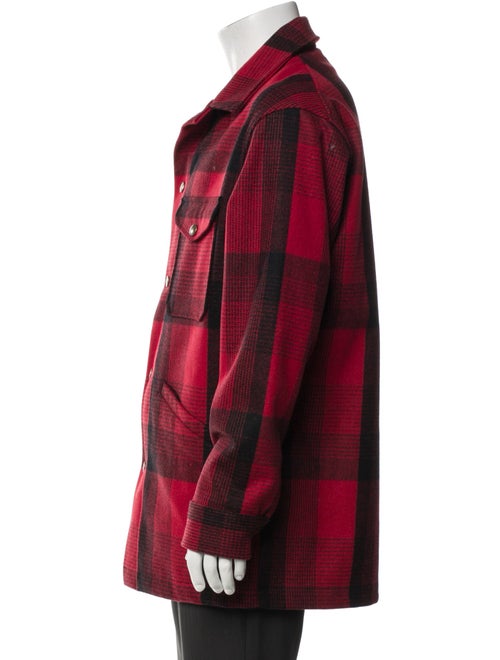Pendleton Virgin Wool Plaid Print Peacoat