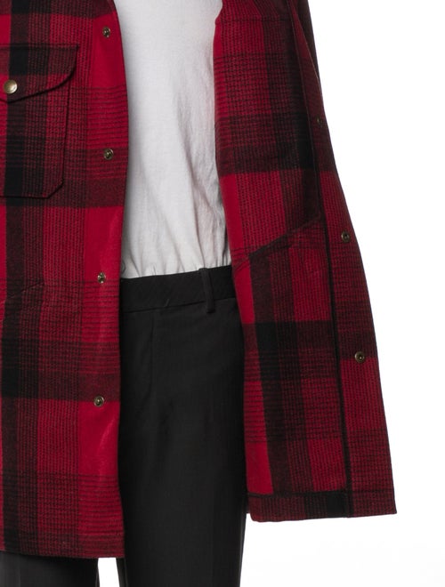 Pendleton Virgin Wool Plaid Print Peacoat