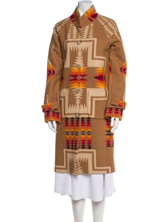 Pendleton Virgin Wool Printed Trench Coat