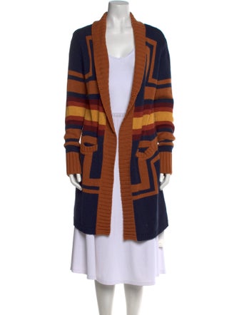 Pendleton Striped Open Front Sweater