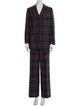 Pendleton Virgin Wool Plaid Print Pantsuit