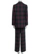 Pendleton Virgin Wool Plaid Print Pantsuit
