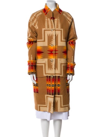 Pendleton Virgin Wool Printed Trench Coat