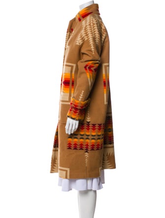 Pendleton Virgin Wool Printed Trench Coat