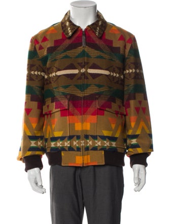Pendleton Virgin Wool Plaid Print Utility Jacket
