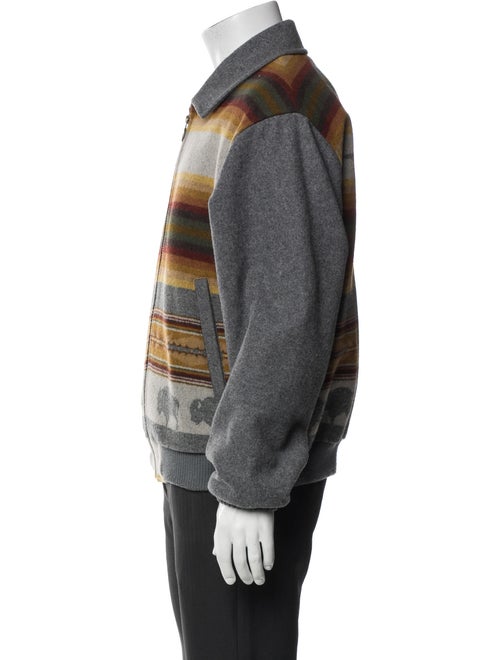 Pendleton Virgin Wool Striped Bomber Jacket