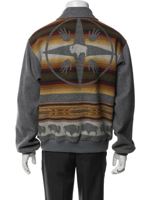 Pendleton Virgin Wool Striped Bomber Jacket