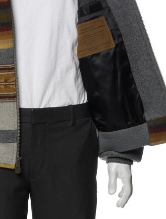 Pendleton Virgin Wool Striped Bomber Jacket