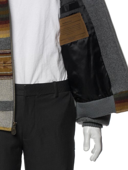Pendleton Virgin Wool Striped Bomber Jacket