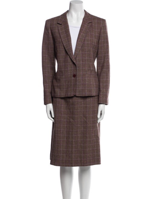 Pendleton Virgin Wool Plaid Print Skirt Suit