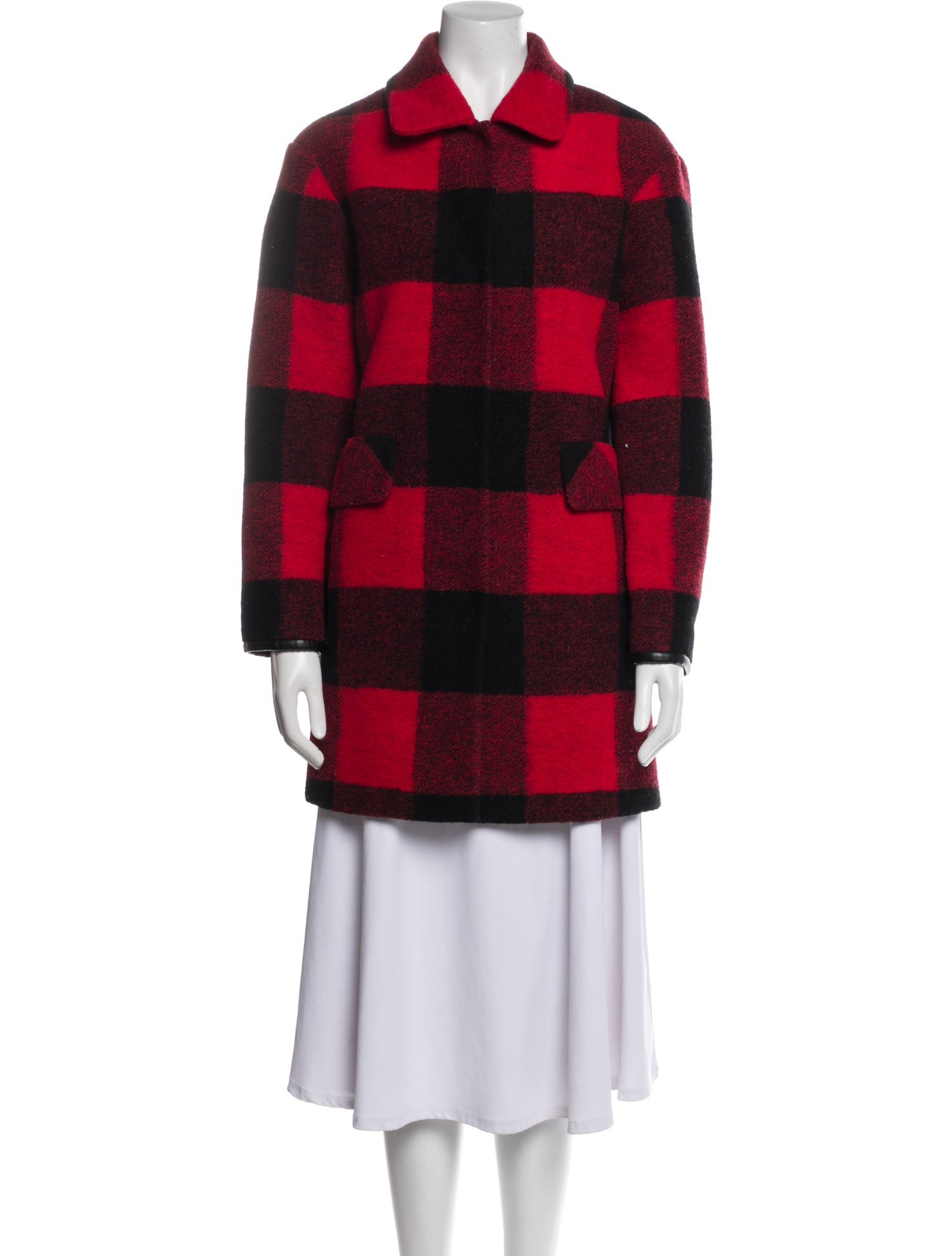 Pendleton Wool Plaid Print Peacoat