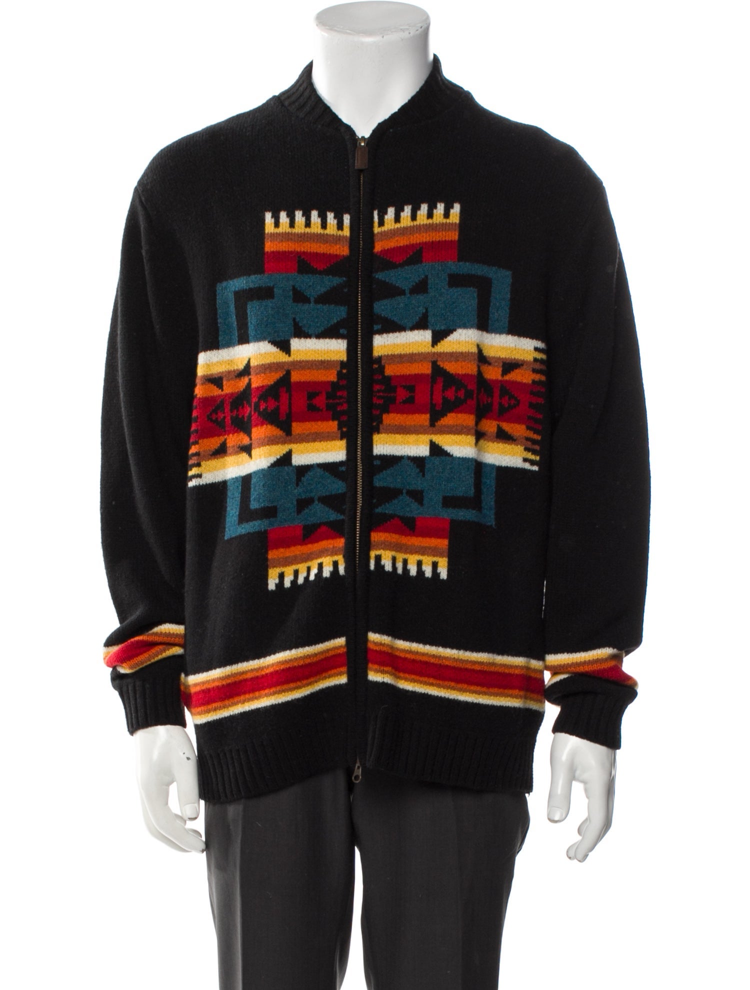 Pendleton Lambswool Striped Cardigan