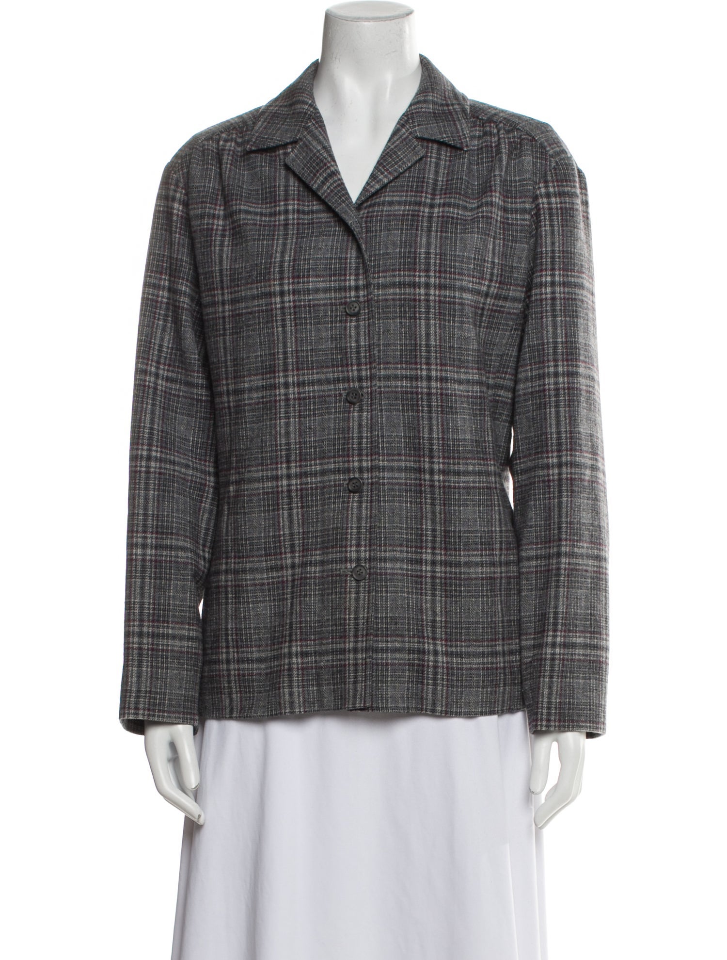 Pendleton Virgin Wool Plaid Print Blazer