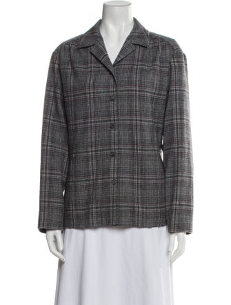 Pendleton Virgin Wool Plaid Print Blazer