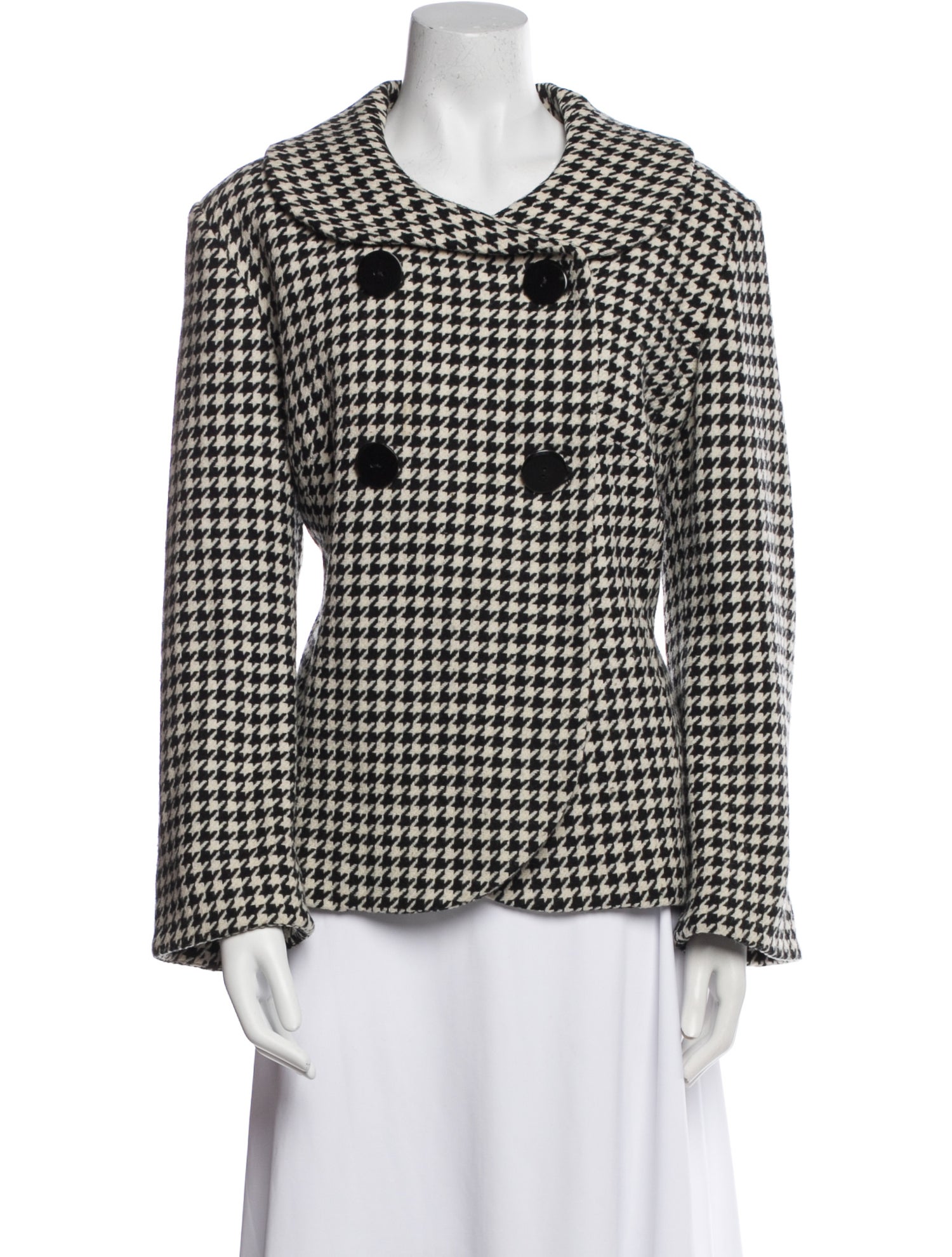 Pendleton Virgin Wool Houndstooth Print Blazer