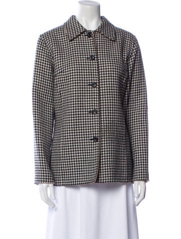 Pendleton Coats Merino Wool Houndstooth Print Coat S